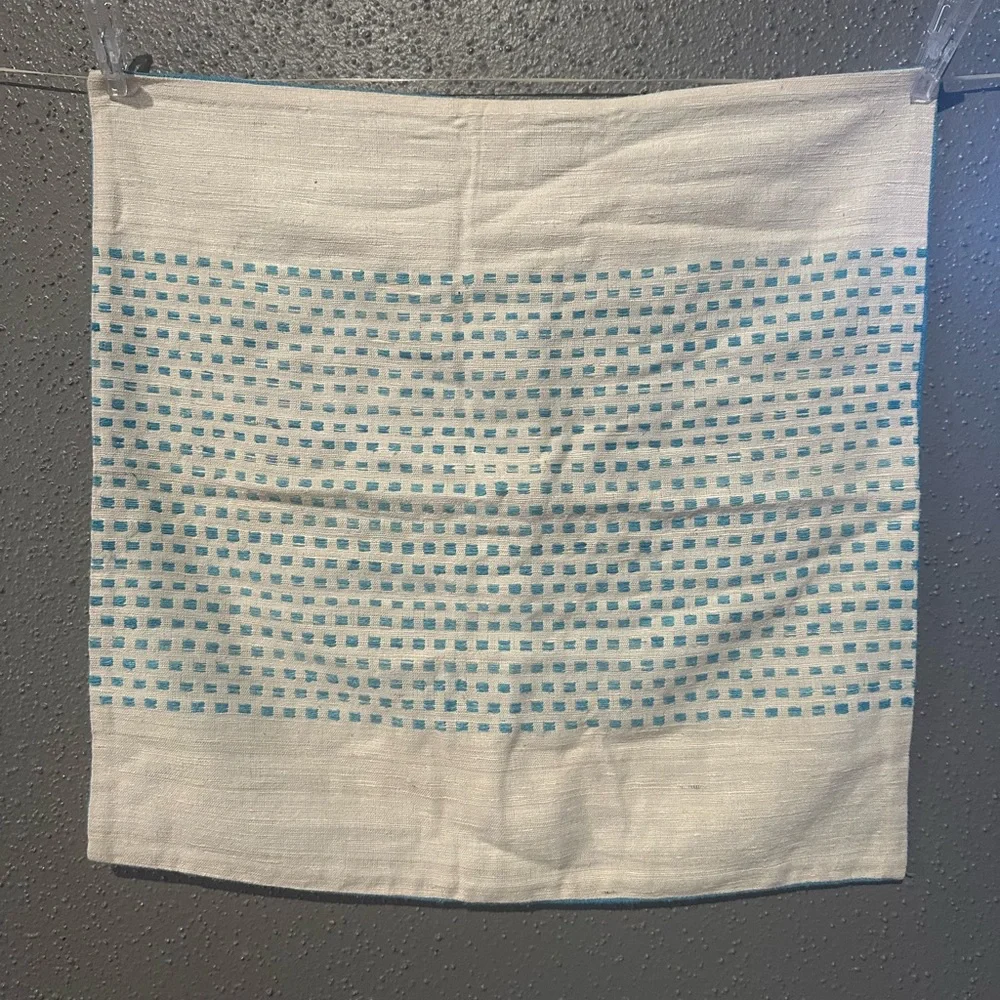 West Elm Embroidered Dot Silk Pillow Cover